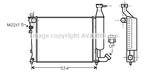 AVA QUALITY COOLING Радиатор, охлаждение двигателя CNA2149